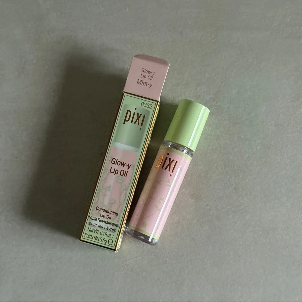 Pixi Glow-y Lip Oil Minty – Nourishing Clear Hydrating Lip Gloss Balm